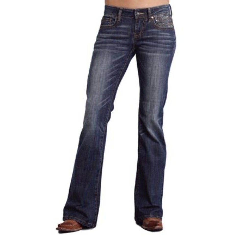 Stetson Western Bootcut Studded Pocket Jean NWT
